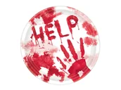 Halloween - Zakrwawione talerzyki na Halloween - 23 cm - 8 szt. - miniaturka - grafika 1