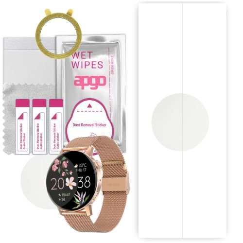 1x folia hydrożelowa MATOWA do Forever Forevive 4 SB-350 - apgo Smartwatch Hydrogel MATTE Protection Ochrona na ekran smartwatcha