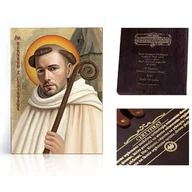Ikony i obrazy sakralne - Ikona religijna Święty Bernard z Clairvaux - miniaturka - grafika 1