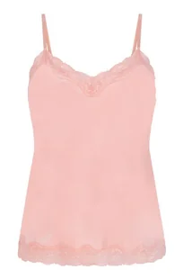 Hunkemöller Top z aksamitnej koronki Różowy - Koszulki i topy damskie - miniaturka - grafika 1