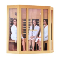 Sauny - Drewniana sauna na podczerwień dla 3-4 osób, z Bluetooth i chromoterapią - miniaturka - grafika 1