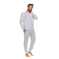 Piżamy damskie - Męska szara piżama w paseczki doctor nap -xxl - miniaturka - grafika 1