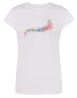Koszulki i topy damskie - T-Shirt damski nadruk kolorowe Nutki MUZYKA r.XXL - miniaturka - grafika 1