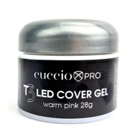 Żele do paznokci - Cuccio T3 LED Cover Żel Samopoziomujący Warm Pink 28 g U4069-LED-30 - miniaturka - grafika 1