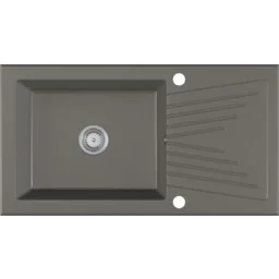 EOS Zlewozmywak granitowy z ociekaczem BARICCO szary metalik - Zlewozmywaki EOS Zlewozmywak granitowy z ociekaczem BARICCO szary metalik - Zlewozmywaki - miniaturka - grafika 1