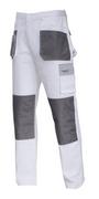 LAHTI PRO Spodnie robocze do pasa biało-szare 100% bawełna rozmiar XL 56) L4051356 LPL4051356