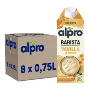 Alpro Barista Napój owsiano-sojowy Wanilia zgrzewka 8 x 750 ml - Napoje roślinne - miniaturka - grafika 1