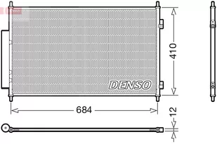 CHŁODNICA KLIMATYZACJI Z OSUSZACZEM DENSO DCN40027 80110T7WA01 HONDA - Chłodnice - miniaturka - grafika 1