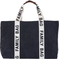 Torby i organizery dla mam - Childhome Childhome Torba Family Bag Signature Czarna - miniaturka - grafika 1