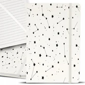 Notesy i bloczki - Notes Notatnik A5 Biały GWIAZDOZBIÓR GWIAZDY Wzory - miniaturka - grafika 1