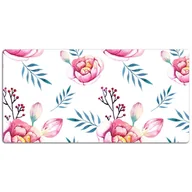 Podkładki na biurko - Podkładka mata ochronna na biurko Kwiaty 120x60 cm, Dywanomat - miniaturka - grafika 1