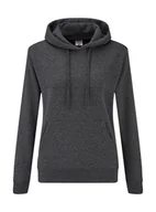 Bluzy damskie - Damska Bluza Z Kapturem Fruit Of The Loom Gruba Dark Heather Grey Xl - miniaturka - grafika 1