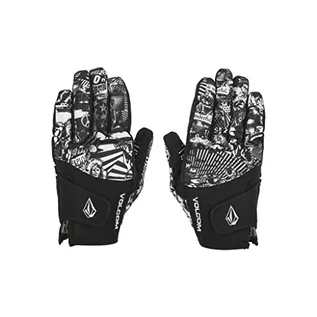Rękawiczki - Volcom Crail Glove Rękawiczki, Mężczyźni, Black White (Wielobarwny), M - grafika 1