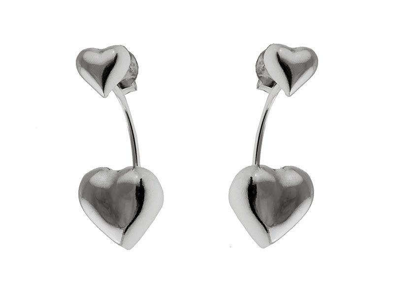 Kolczyki srebrne Rihanki serca k1282 - 2,6g