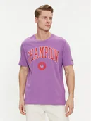 Koszulki męskie - Champion T-Shirt 219852 Fioletowy Comfort Fit - miniaturka - grafika 1