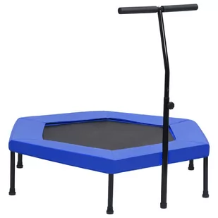 vidaXL, Trampolina z uchwytem i nakładką ochronną,, 122 cm - Trampoliny - miniaturka - grafika 1