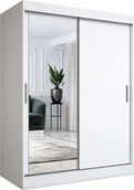 Szafy - MKPOL Szafa przesuwna MODUO COMFORT 150 biała mat z lustrem po lewej - miniaturka - grafika 1