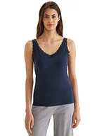 Koszulki i topy damskie - Street One Damski top koronkowy, Deep Blue, 38 - miniaturka - grafika 1