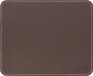 Podkładka InLine InLine® Mouse Pad Premium PU Leather 255x220x3mm brown - Podkładki pod mysz - miniaturka - grafika 1