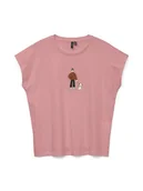 Koszulki i topy damskie - Vero Moda Koszulka w kolorze jasnoróżowym - miniaturka - grafika 1