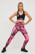Legginsy - LaBellaMafia legginsy treningowe Highlight 2 damskie kolor różowy wzorzyste - Labellamafia - miniaturka - grafika 1