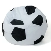 Fotele i pufy dla dzieci - Pufa worek GO GIFT Piłka 3 Biało-czarny XL 120 cm - miniaturka - grafika 1