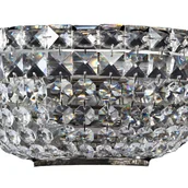 Lampy ścienne - Kinkiet ścienny Basfor nikiel-transparentny 2xE14x60W szkło kryształowe wym: 12,5 x 25,5 x 15 cm kryształ IP20 Maytoni - miniaturka - grafika 1