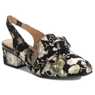 Półbuty damskie - Maciejka Czółenka Damskie Czarne W Kwiaty-38 - miniaturka - grafika 1