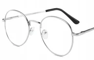 Okulary korekcyjne, oprawki, szkła - OKULARY metal KOREKCYJNE MINUSY - SREBRNE -2.75 - miniaturka - grafika 1