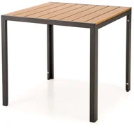 Stoły ogrodowe - Stół ogrodowy FIERRO 80x80 brązowy/czarny HALMAR - miniaturka - grafika 1
