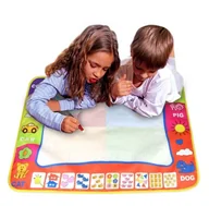 Maty edukacyjne - DUŻA MATA wodna AQUADOODLE 2 flamastry + kształty - miniaturka - grafika 1