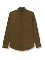 Koszule męskie - Replay Koszula męska regular fit, 928 Dark Olive, L - miniaturka - grafika 1
