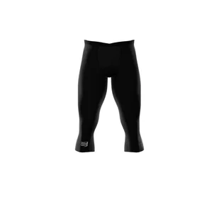 COMPRESSPORT kompresyjne spodenki do biegania 3/4 RUNNING UNDER CONTROL SHORT czarne - Spodnie sportowe damskie - miniaturka - grafika 1