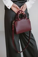 Torebki damskie - GLAM BAG - skórzana torebka - brąz orzechowy - miniaturka - grafika 1