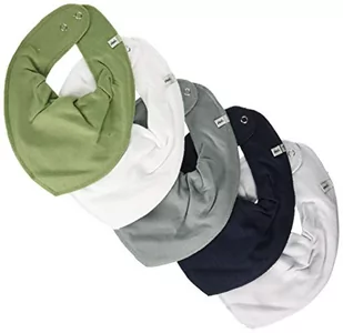 Pippi Unisex Baby Bandana Bib-Solid chusta na szyję, Lead, jeden rozmiar - Śliniaki i fartuszki - miniaturka - grafika 1