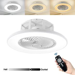 Wentylator sufitowy NAIZY z pilotem i ściemnianym oświetleniem LED do sypialni 90W - Wentylatory sufitowe - miniaturka - grafika 1