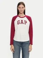 Bluzki damskie - Gap Bluzka 534389-00 Czerwony Relaxed Fit - miniaturka - grafika 1