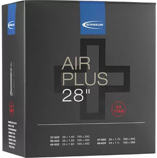 Schwalbe Air Plus Dętka rowerowa 28" SV 40mm 2020 Dętki do rowerów elektrycznych 1432831600 - Dętki rowerowe - miniaturka - grafika 1