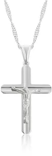 Krzyżyk srebrny z łańcuszkiem - Biżuteria religijna - miniaturka - grafika 1