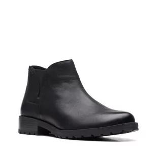 Clarks Clarkwell Demi E [black leather] - rozmiar 41.5 - Botki damskie - miniaturka - grafika 1