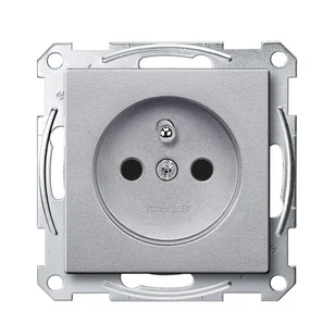Schneider Gniazdo z/u Merten System M, zaciski śrubowe - aluminiowy - Gniazdka elektryczne - miniaturka - grafika 1