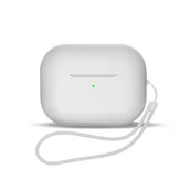 Akcesoria do słuchawek - HURTEL etui do słuchawek AirPods 1 / 2 + pasek smycz na nadgarstek białe - miniaturka - grafika 1