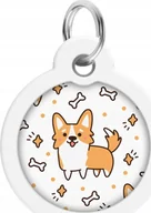 Odblaski i adresówki - Collar WAU DOG SMART ID ADRESÓWKA KOŁO śr. 30mm CORGI - miniaturka - grafika 1