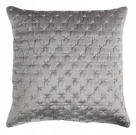 Poszewki na poduszki - POSZEWKA na poduszkę AKSAMITNA szara 45x45cm - miniaturka - grafika 1