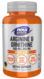 NOW Foods Arginina & Ornityna 100 kaps - Aminokwasy - miniaturka - grafika 1