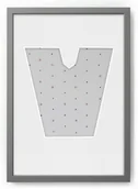 Ramki na zdjęcia - Ramka Na Zdjęcia Literka "V" Szara. Ramka O Rozmiarze 21X30 Cm - miniaturka - grafika 1