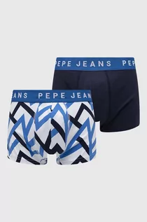 Majtki męskie - Pepe Jeans bokserki 2-pack męskie kolor niebieski - grafika 1