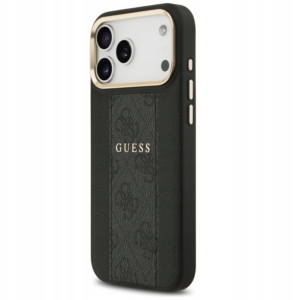 Etui Guess 4G Stripe MagSafe do iPhone 17 Pro Max czarny