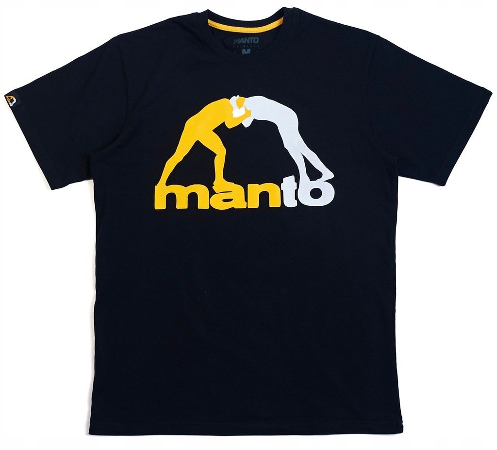 MANTO koszulka T-shirt LOGO czarny - rozmiar S