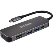 Karty sieciowe - D-LINK DUB-2325/E 5in1 USB-C Hub with Card Reader - miniaturka - grafika 1